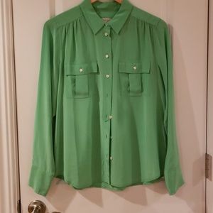 Light green 100%silk